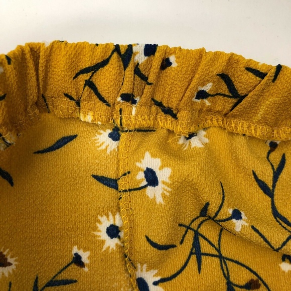 Cropped Yellow Floral Long Bell Sleeve Top XS - Picture 8 of 8